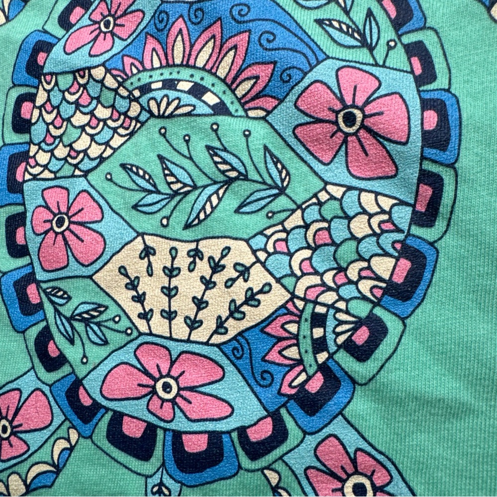 Life Is Good Sea Turtle‎ Doodles Graphic Tank Top Womens XS Just Add Water Green - Picture 10 of 11